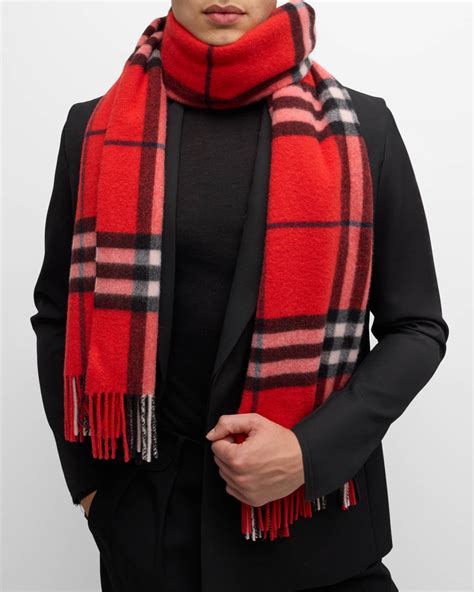 Burberry Men's Cashmere Giant Check Scarf 